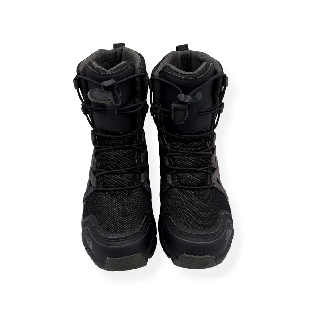 THE NORTH FACE Junior Winter Sneaker Snow Boots Hydroseal Boys Size 3 Black